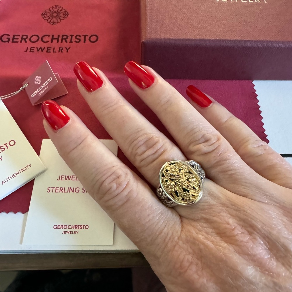 Gerochristo 18k Gold and 925 Sterling Silver - Size 7 - Picture 5 of 6